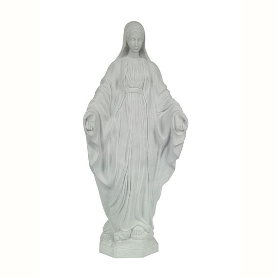 OUR LADY OF GRACE OUTDOOR STATUE - 32" GRAY