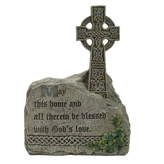 CELTIC CROSS GARDEN STONE - HOME BLESSING