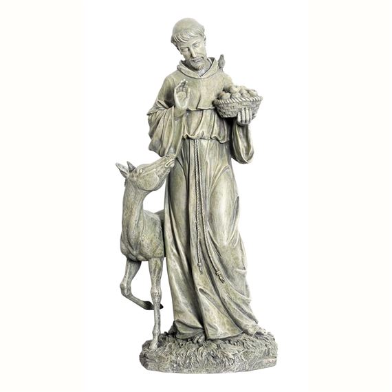 ST. FRANCIS WITH HORSE GARDEN STATUE