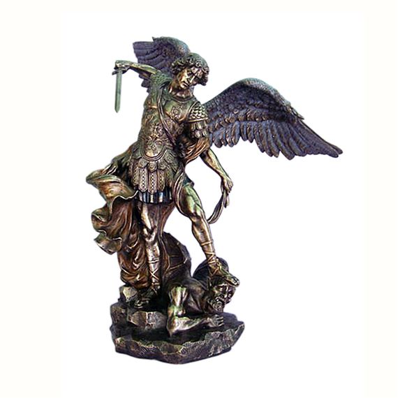 BRONZE FINISH ST. MICHAEL - 29 INCH  STATUE