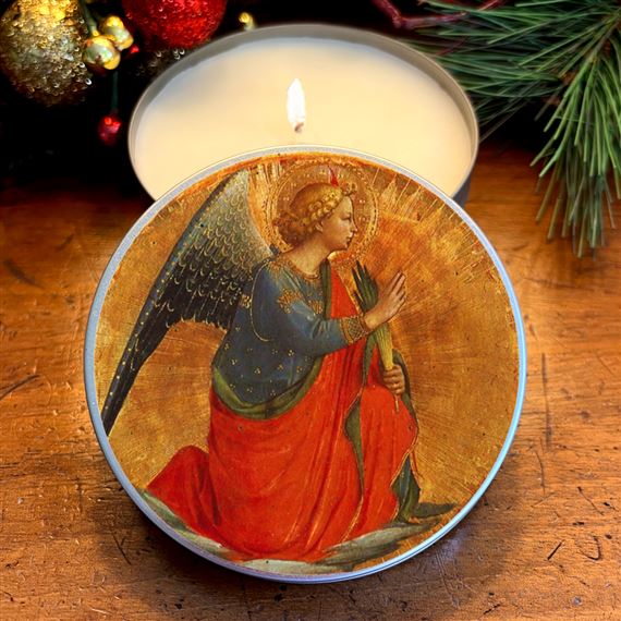 ANNUNCIATION (ANGELICA) - BIBLICAL OIL CANDLE TIN