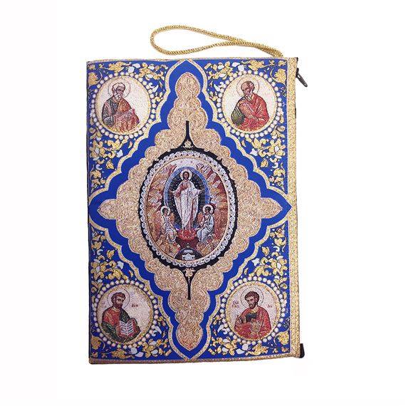 TAPESTRY BIBLE/TABLET CASE - RESURRECTION (BLUE)