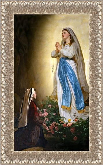 OUR LADY OF LOURDES FRAMED
