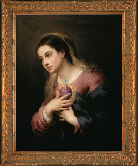 SORROWFUL AND IMMACULATE HEART OF MARY FRAMED CANVAS