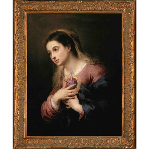SORROWFUL AND IMMACULATE HEART OF MARY FRAMED CANVAS