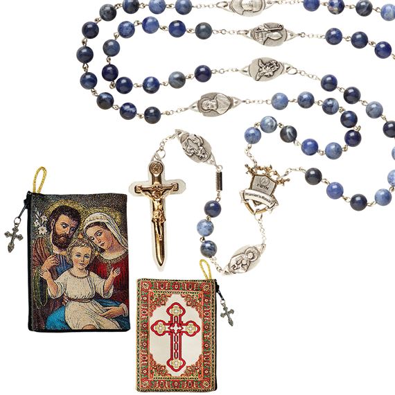 EWTN WARRIOR'S ROSARY & FREE HOLY FAMILY ROSARY POUCH