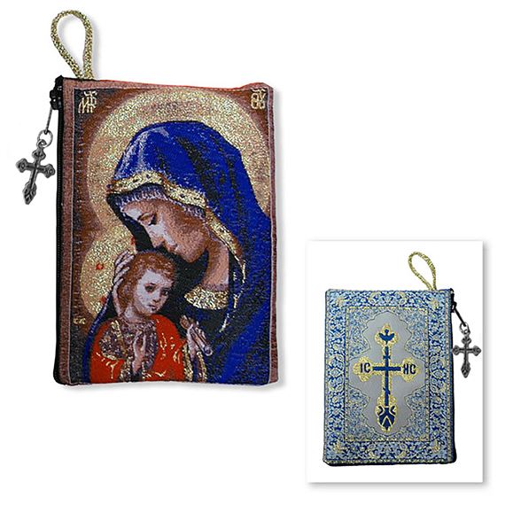 MADONNA GENTLE COMFORTER ICON - TAPESTRY ROSARY POUCH