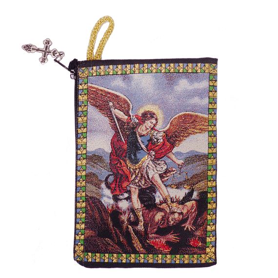 ST. MICHAEL TAPESTRY - ROSARY POUCH