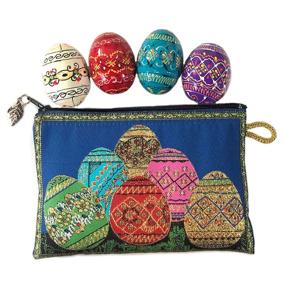 PYSANKY EASTER EGGS WITH ROSARY POUCH