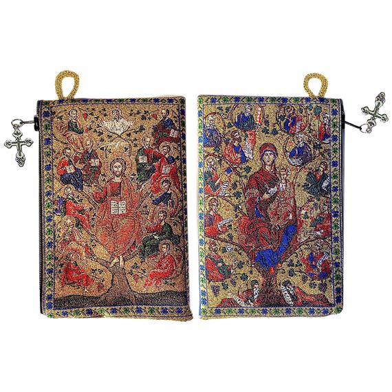 TREE OF LIFE AND JESSE TREE - TAPESTRY ROSARY POUCH