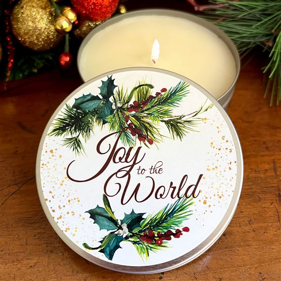 JOY TO THE WORLD (FRANKINCENSE & MYRRH) - BIBLICAL OIL CANDLE TIN