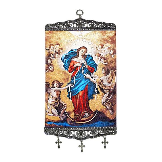 OUR LADY UNDOER OF KNOTS - TAPESTRY BANNER