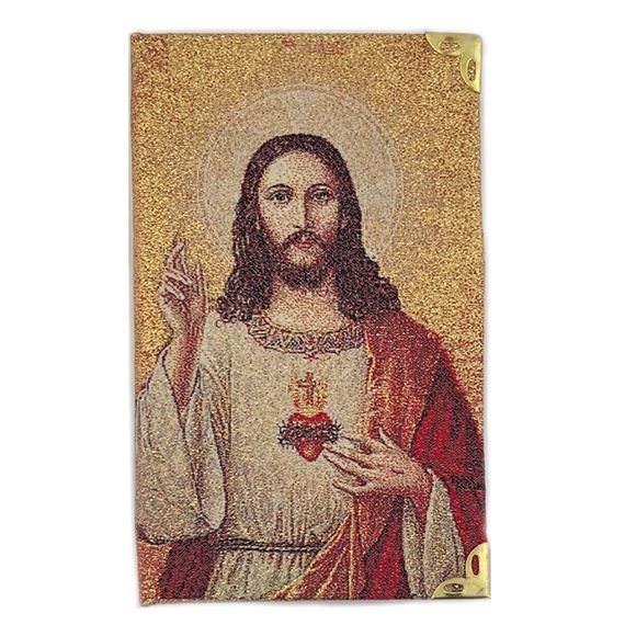 SACRED HEART OF JESUS & IMMACULATE HEART OF MARY POCKET-SIZE TAPESTRY NOTEBOOK