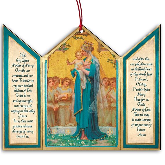 MADONNA AND CHILD TRIPTYCH ORNAMENT