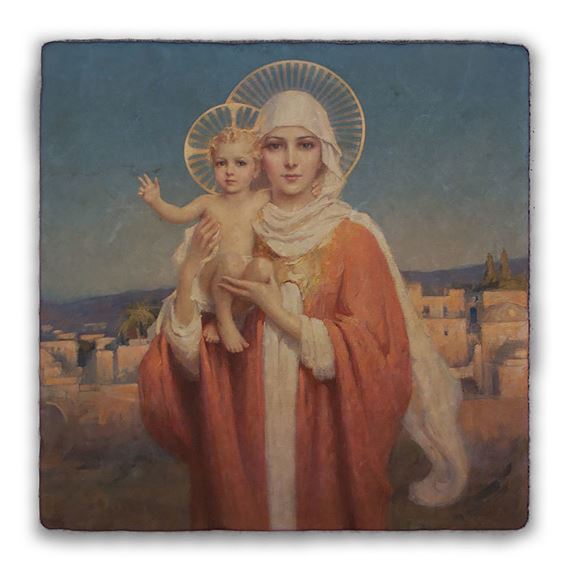 OUR LADY OF PALESTINE TUMBLED STONE TILE