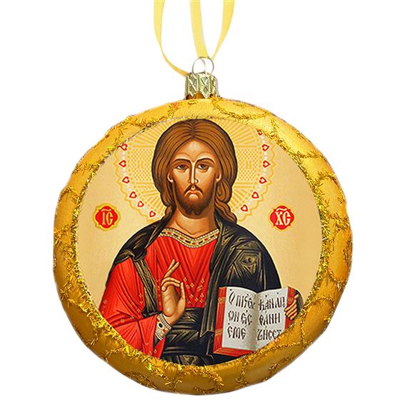 CHRIST THE TEACHER UKRAINIAN ICON ORNAMENT