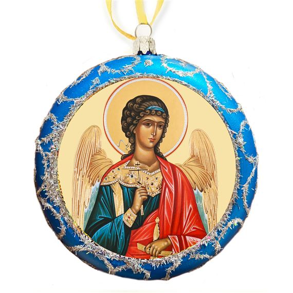GUARDIAN ANGEL UKRAINIAN ORNAMENT - BLUE