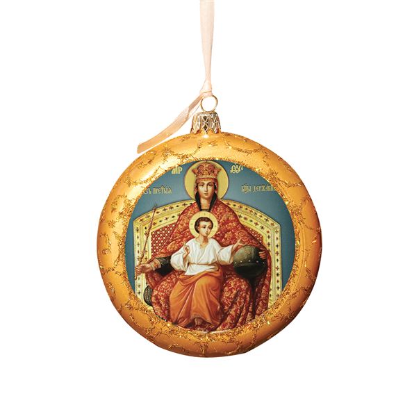 MARY OUR QUEEN WITH CHRIST UKRAINIAN ORNAMENT