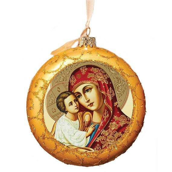 VIRGIN MARY AND CHRIST CHILD UKRAINIAN ORNAMENT