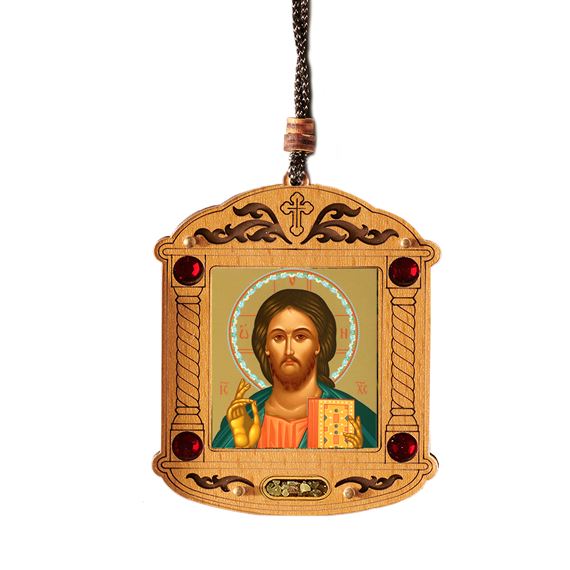 CHRIST THE TEACHER - MINI WOODEN UKRAINIAN ICON WITH INCENSE