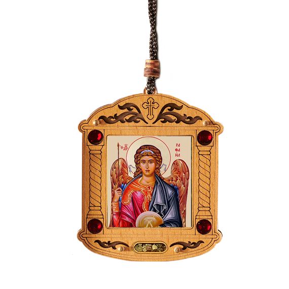 ARCHANGEL RAPHAEL - MINI WOODEN ICON WITH INCENSE