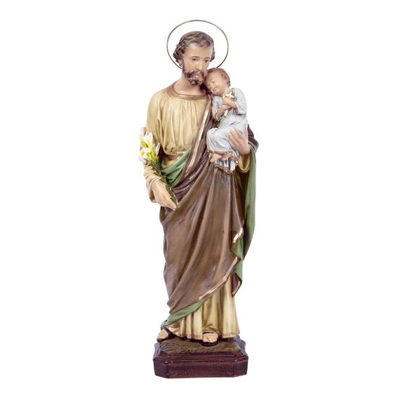 ST. JOSEPH STATUE - HAND-PAINTED FROM PERU