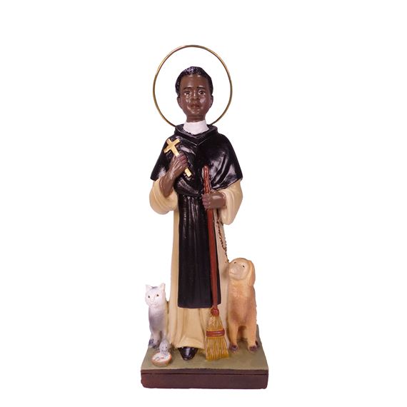 ST. MARTIN DE PORRES STATUE 8-INCH