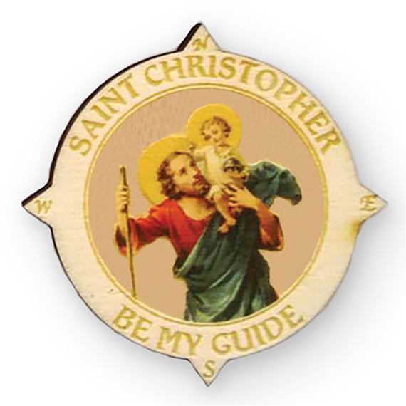 ST. CHRISTOPHER COMPASS VISOR CLIP