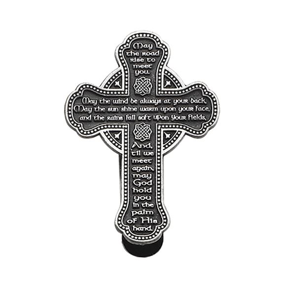 IRISH BLESSING CROSS - VISOR CLIP
