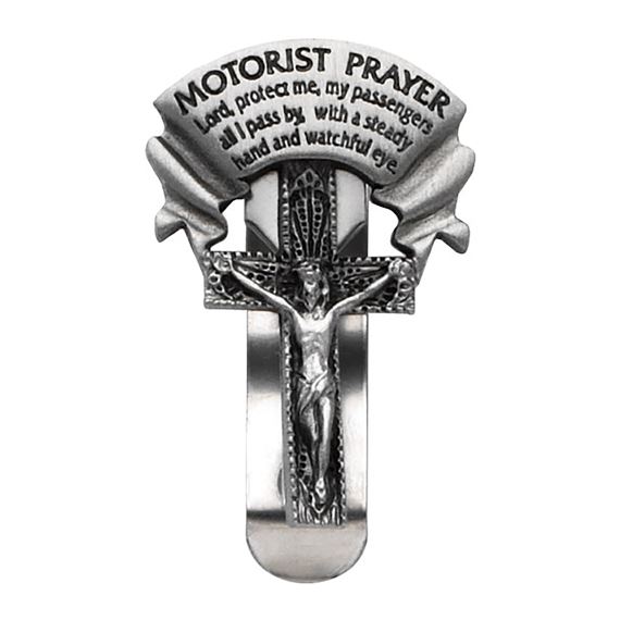 MOTORIST PRAYER CROSS - VISOR CLIP