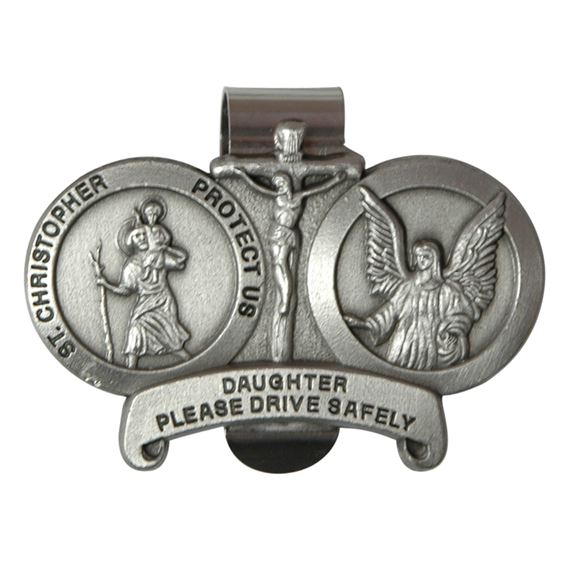 ST. CHRISTOPHER VISOR CLIP - DAUGHTER