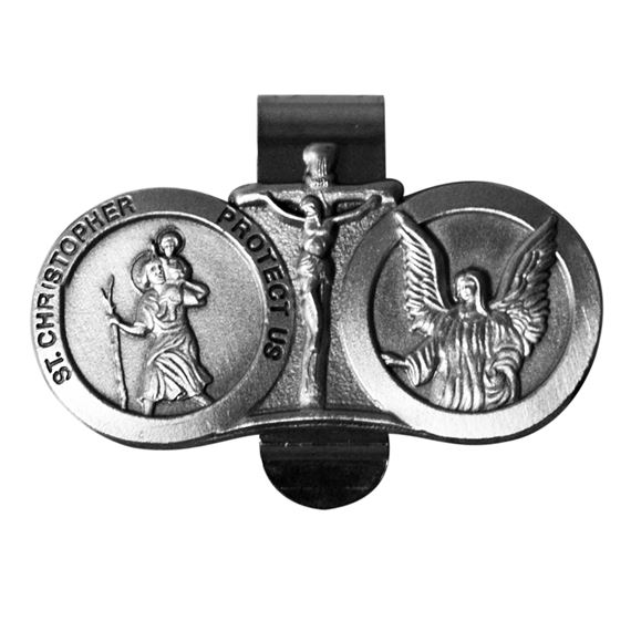 VISOR CLIP - ST. CHRISTOPHER & GUARDIAN ANGEL