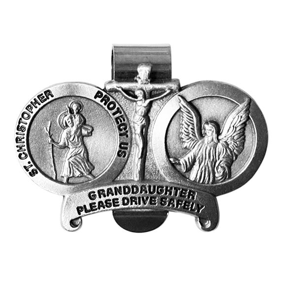 ST. CHRISTOPHER VISOR CLIP - GRANDDAUGHTER