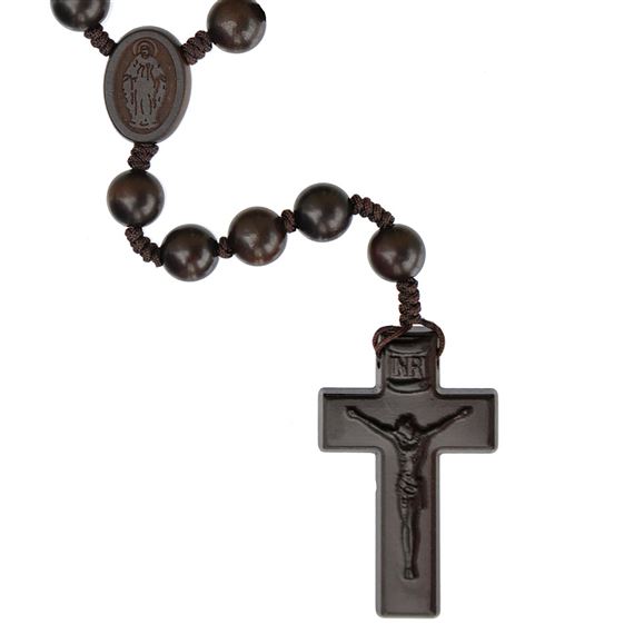 JUJUBE WOOD BEAD ROSARY