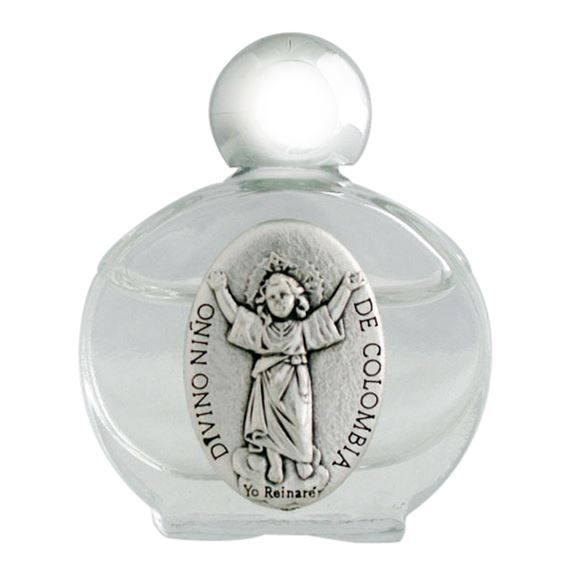 GLASS HOLY WATER BOTTLE - EL NINO (CHILD JESUS)
