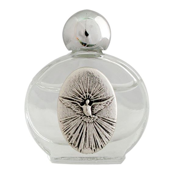 GLASS HOLY WATER BOTTLE - HOLY SPIRIT