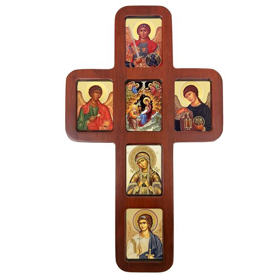 NATIVITY OF CHRIST ICON WALL CROSS - 14"