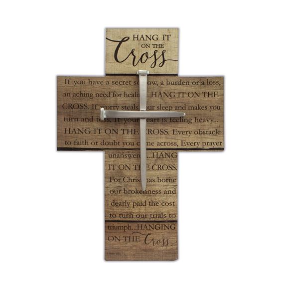 HANG IT ON THE CROSS - 11" WALL CROSS