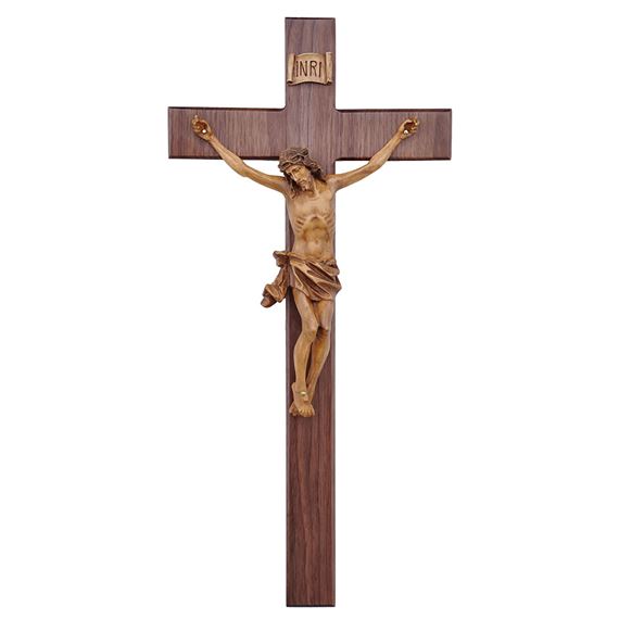WALNUT 20-INCH WALL CRUCIFIX