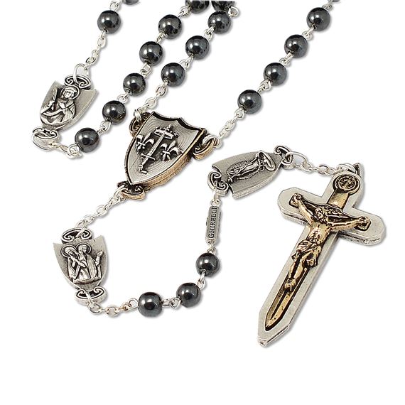HEMATITE - FEMALE WARRIOR ROSARY