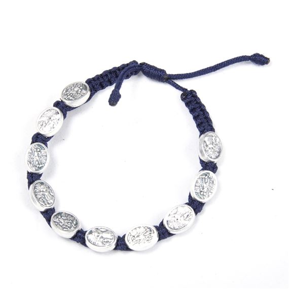 ST. MICHAEL CORDED BRACELET - NAVY BLUE