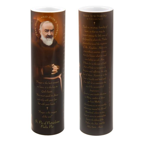 LED PRAYER CANDLE - PADRE PIO