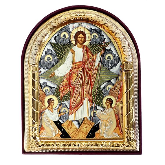 RESURRECTION OF CHRIST WITH SERAPHIM DESKTOP ICON - 4"