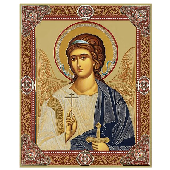 GUARDIAN ANGEL ICON WITH EASEL BACK