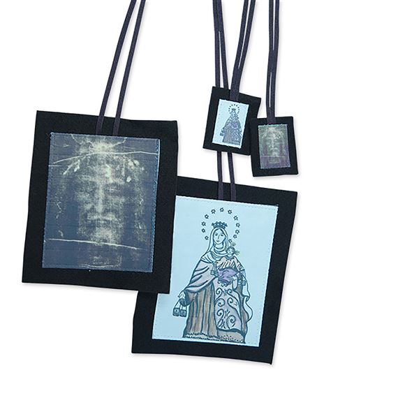 HOLY FACE BROWN SCAPULAR SET