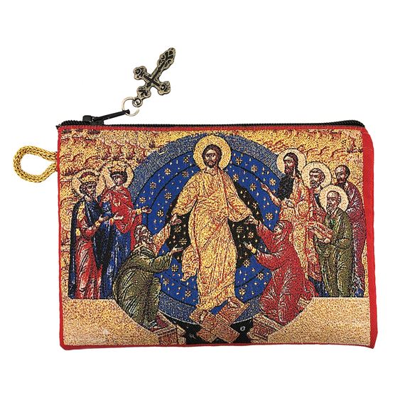 RESURRECTION OF CHRIST TAPESTRY ROSARY POUCH