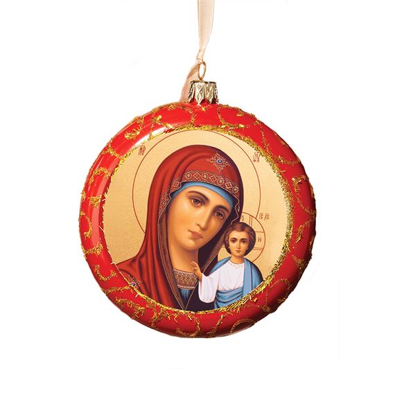 VIRGIN OF KAZAN UKRAINIAN ORNAMENT