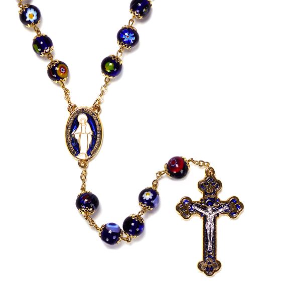VENETIAN GLASS BEAD ROSARY