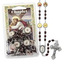 STATIONS OF THE CROSS WOOD BEAD CHAPLET