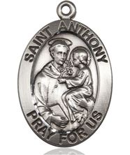 14KT GOLD ST ANTHONY MEDAL - 1 5/8" x 1"